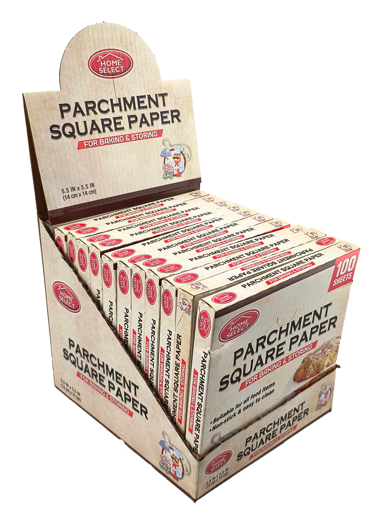 HOME SELECT 100CT PARCHMENT PAPER 5-1/2'' PRE-CUT SQUARE SHEETS