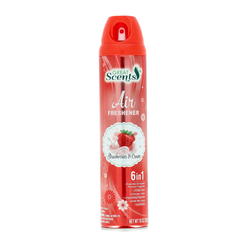 GREAT SCENTS 10OZ AIR FRESEHENER SPRAY STRAWBERRIES & CREAM