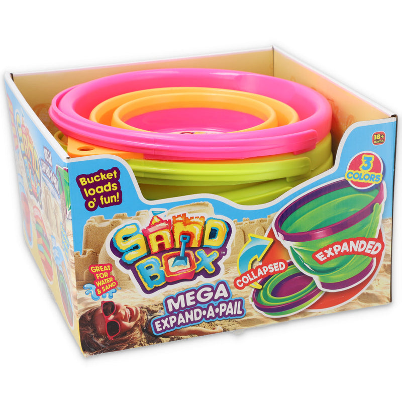 SAND BOX MEGA EXPAND-A-PAIL 3 COLORS