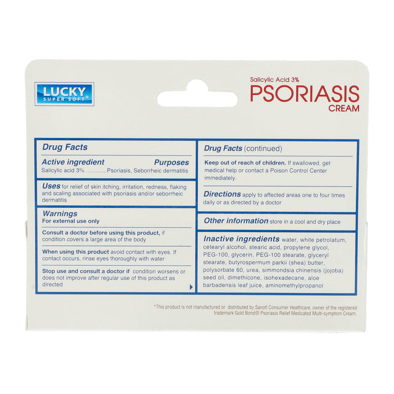 LUCKY 1oz PSORIASIS CREAM -SALLCYLIC ACID 3%