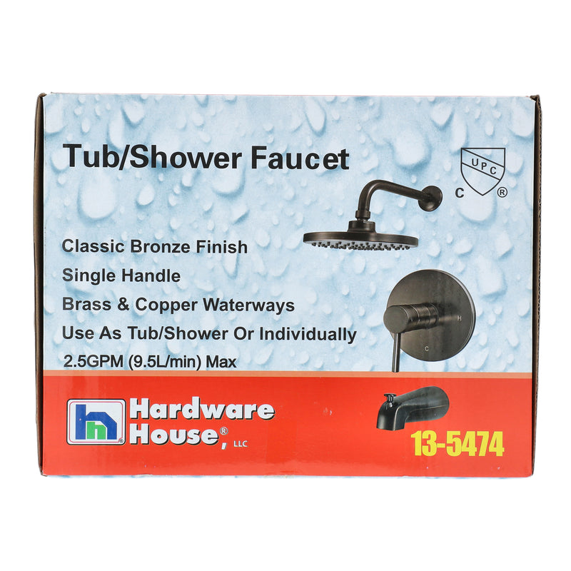 HH 2.5GPM TUB & SHOWER FAUCET CLASSIC BRONZE