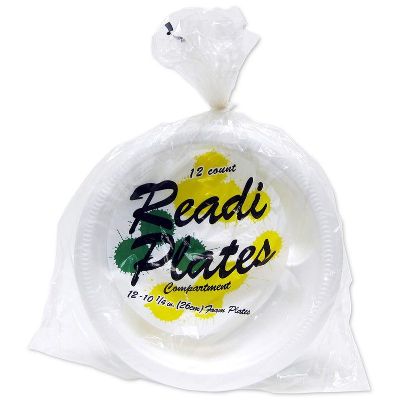 READI FOAM 12 COUNT 10.25'' COMPARTMENT PLATE #9374