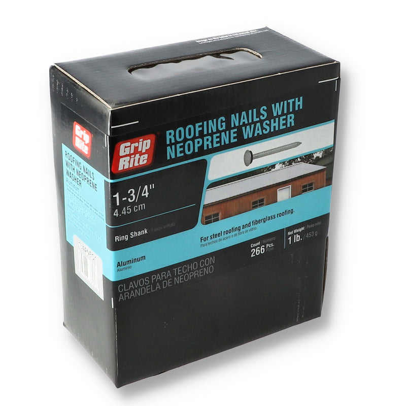 GRIP-RITE 1lb ROOFING NAIL WITH NEOPRENE WASHER 1-3/4''
