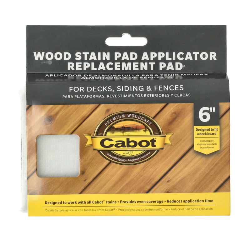 CABOT 6'' WOOD STAIN PAD APPLICATOR REPLACEMENT PAD RESTRICTED SALES