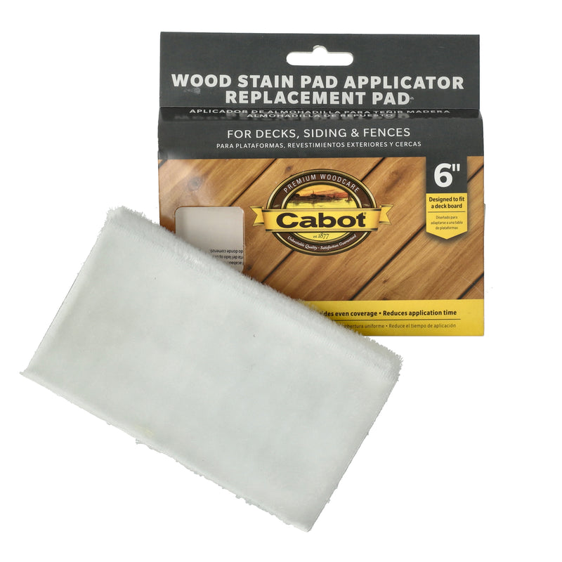 CABOT 6'' WOOD STAIN PAD APPLICATOR REPLACEMENT PAD RESTRICTED SALES