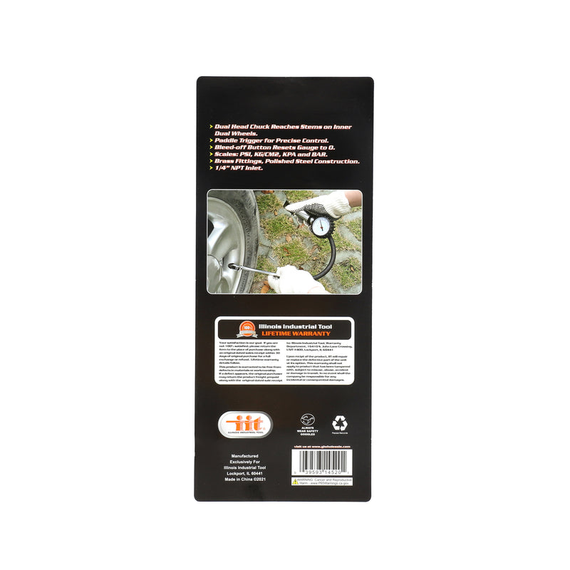 IIT DIAL TIRE GAUGE WITH INFLATOR