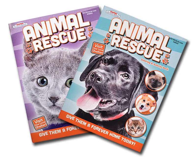 ANIMAL RESCUE COLOR & ACTIVITY BOOK 2 TITLES 96pg