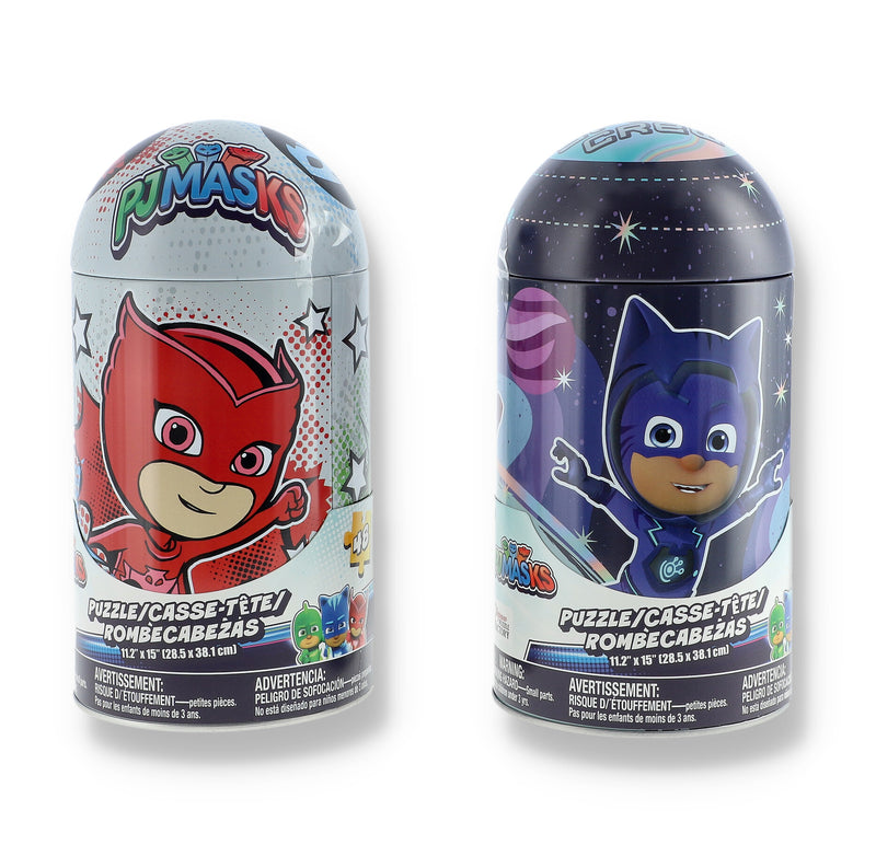 PJ MASKS 48PC PUZZLE TIN CAPSULE 11.2x15''