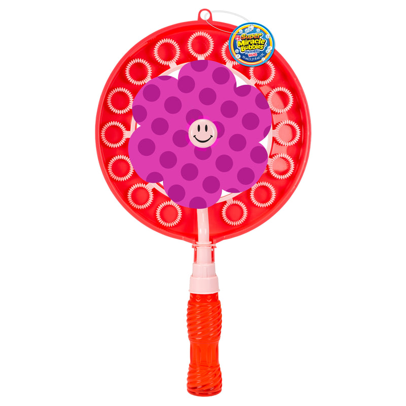SUPER MIRACLE BUBBLE PINWHEEL WAND & SOLUTION