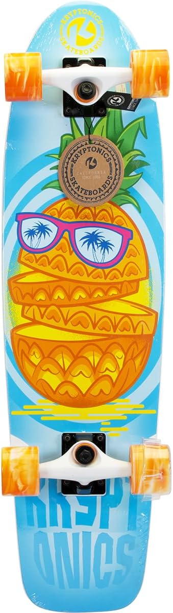 KRYPTRONICS 30'' KR30 CRUISER TAHITI & SWIRLED PINEAPPLE SKATEBOARD