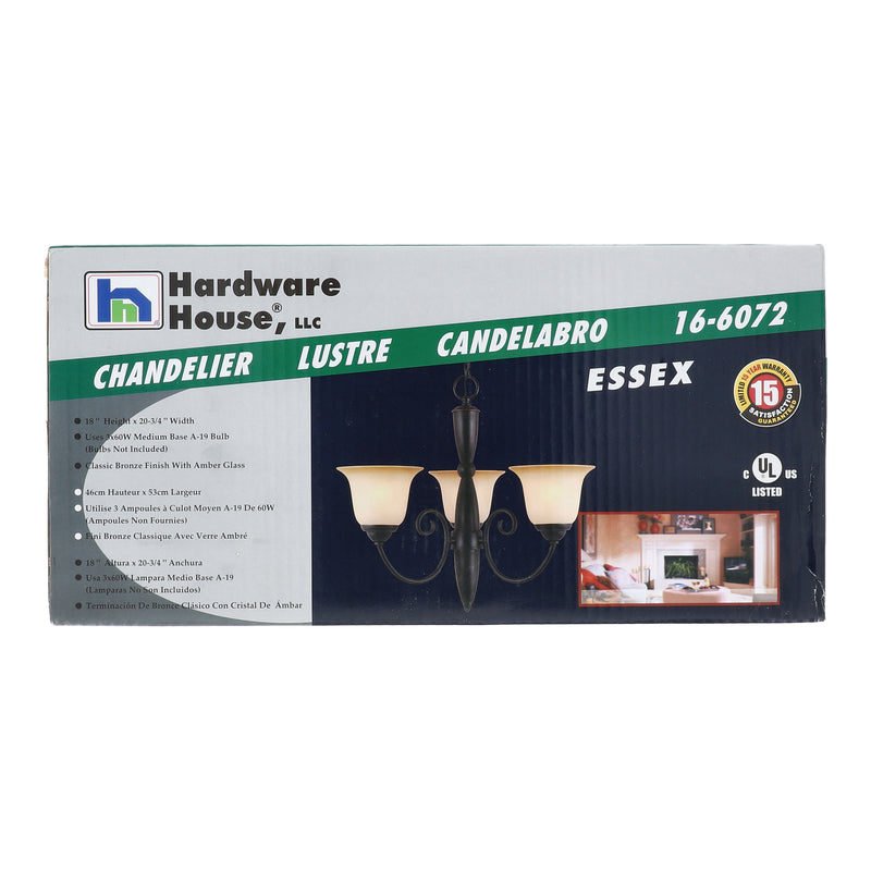 ESSEX CB 3LT CHANDELIER