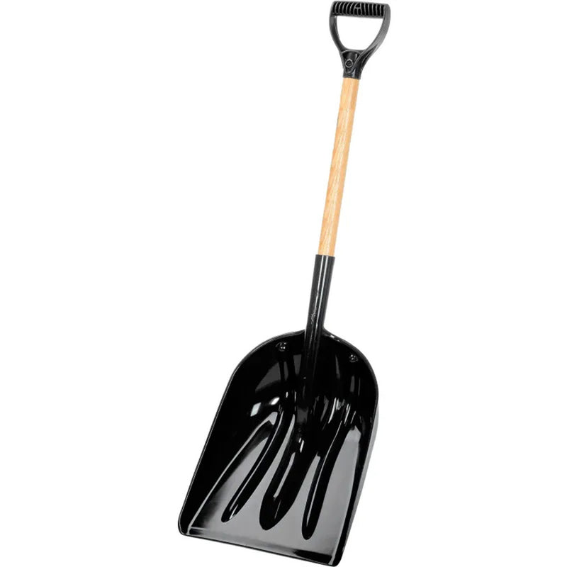 AMES 16'' POLY D HANDLE GRAIN-SNOW SCOOP SHOVEL WITH WOOD HANDLE