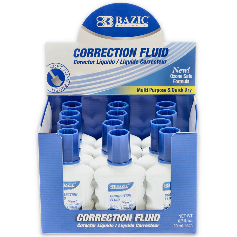 CORRECTION FLUID w/FOAM BRUSH 0.7oz -NO ONLINE SALES