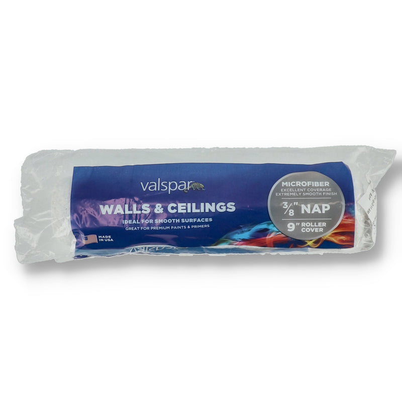 VALSPAR 9'' WALLS & CEILINGS MICROFIBER ROLLER COVER 3/8'' NAP