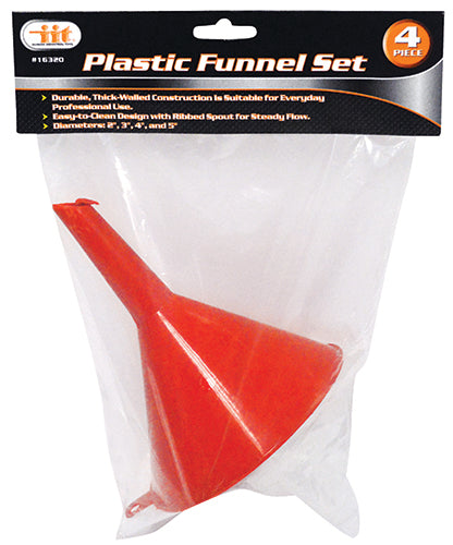 IIT 4pc PLASTIC FUNNEL SET