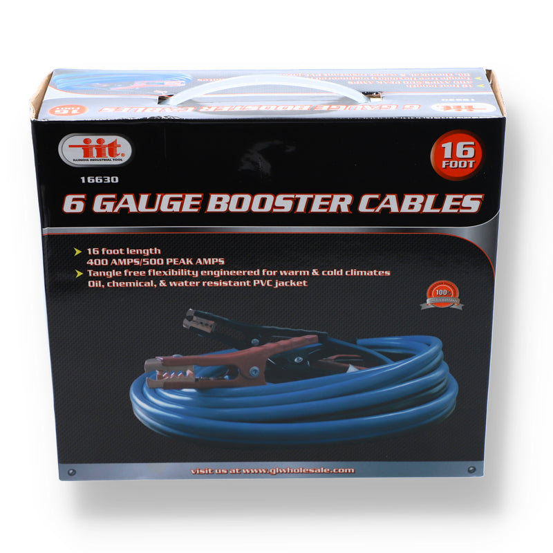 IIT 16' 6 GAUGE BOOSTER CABLES