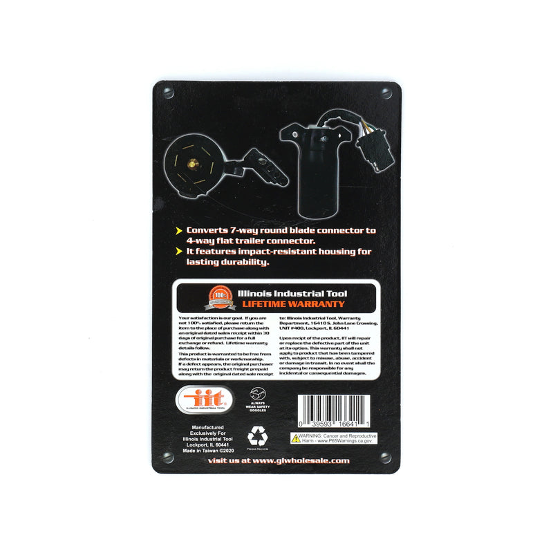IIT 7 WAY RV TO 4 FLAT TRAILER ADAPTER