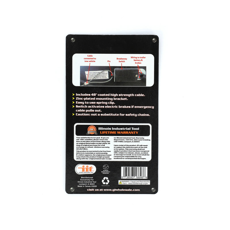IIT TRAILER BREAKAWAY SWITCH 12V DC