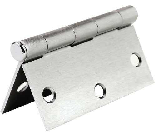 CROWN 3.5'' CHROME SQUARE RADIUS SQUEAK FREE DOOR HINGE & SCREWS