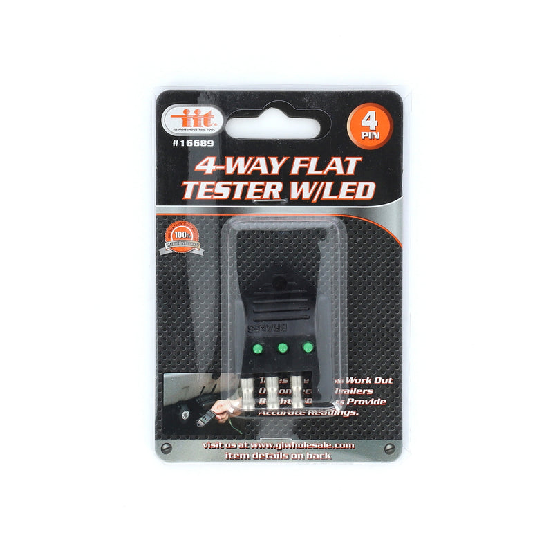 IIT 4 WAY FLAT TRAILER CIRCUIT TESTER WITH LED