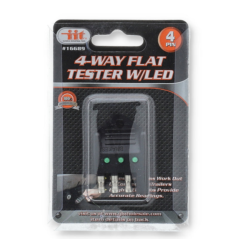 IIT 4 WAY FLAT TRAILER CIRCUIT TESTER WITH LED