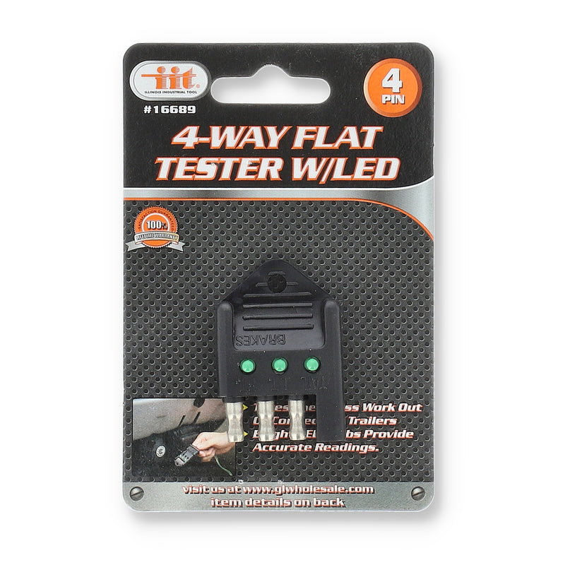 IIT 4 WAY FLAT TRAILER CIRCUIT TESTER WITH LED