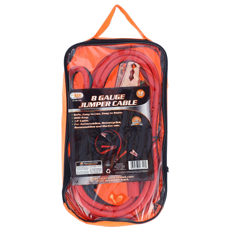 IIT 12' 8 GAUGE 400amp JUMPER CABLES