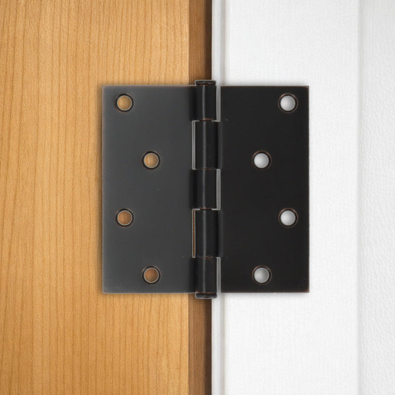CROWN 4'' SQUARE CORNER HINGE OIL RUBBED BRONZE