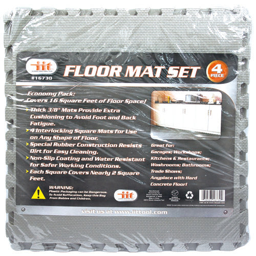 16730-IIT 4pk SHOP FLOOR MAT 22x22''