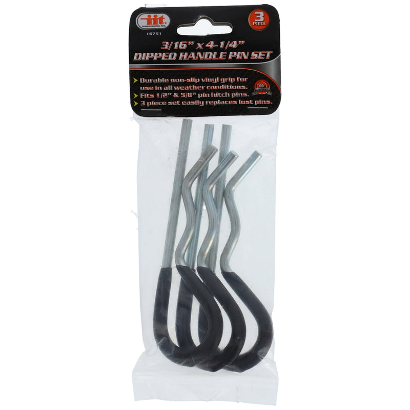 IIT 3pc HAIR PIN 3/16 x 4-1/4'' DIPPED HANDLES