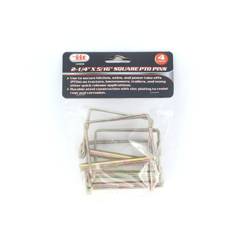 IIT 4pc 2-1/4x5/16'' SQUARE PTO PINS