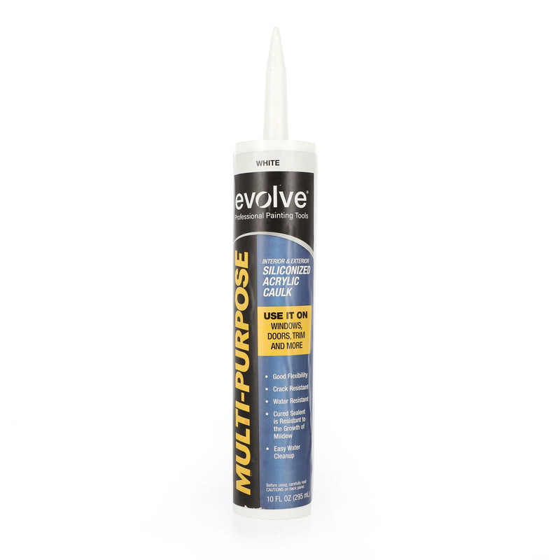 EVOLVE 10OZ SILICONIZED ACRYLIC LATEX WHITE CAULK