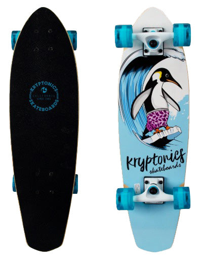KRYPTONICS 28'' CRUISER HANG TEN PENGUIN SKATEBOARD