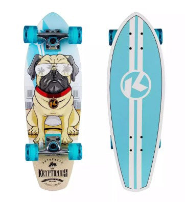 KRYPTONICS 27'' CRUISER PUG LIFE & SHAKOTOPUS SKATEBOARD
