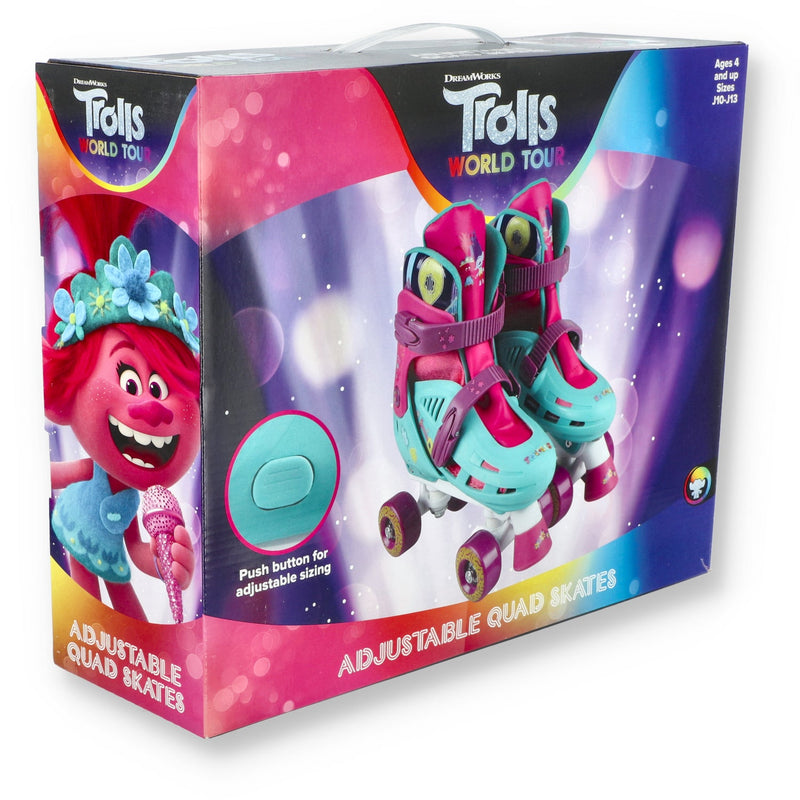 TROLLS WORLD TOUR ADJUSTABLE QUAD ROLLER SKATES J10-J13