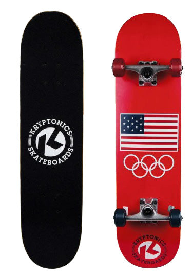 KRYPTONICS 31'' USA FLAG -OLYMPIC RINGS SKATEBOARD