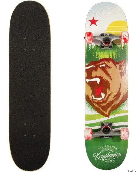 KRYPTONICS 31''RAINBOW DOT & SWIRLED KEAR SKATEBOARD