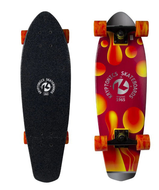 KRYPTONIC 28'' SKATEBOARD CRUISER-SWIRLED LAVA DESIGN