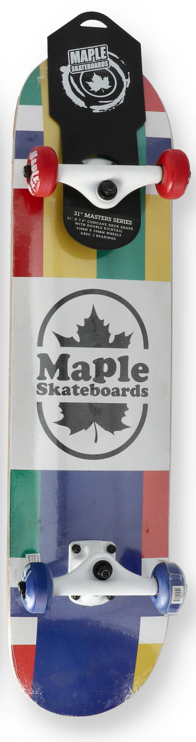 MAPLE 31'' MASTERS SERIES GEOMETRIC DOUBLE KICKTAIL SKATEBOARD