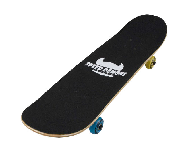 SPEED DEMONS 30'' HELMETED SKULL SKATEBOARD