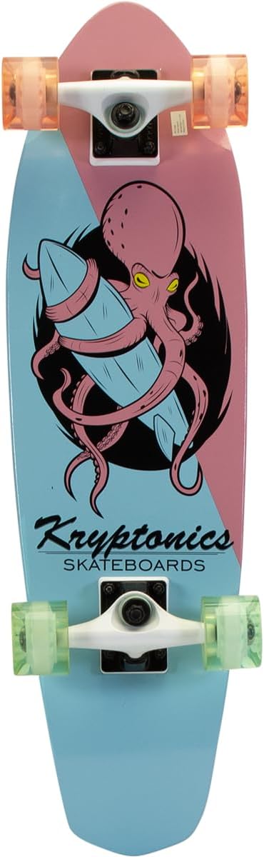 KRYPTRONICS 28'' CRUISER OCTOPUS BOARD HANG 8 SKATEBOARD