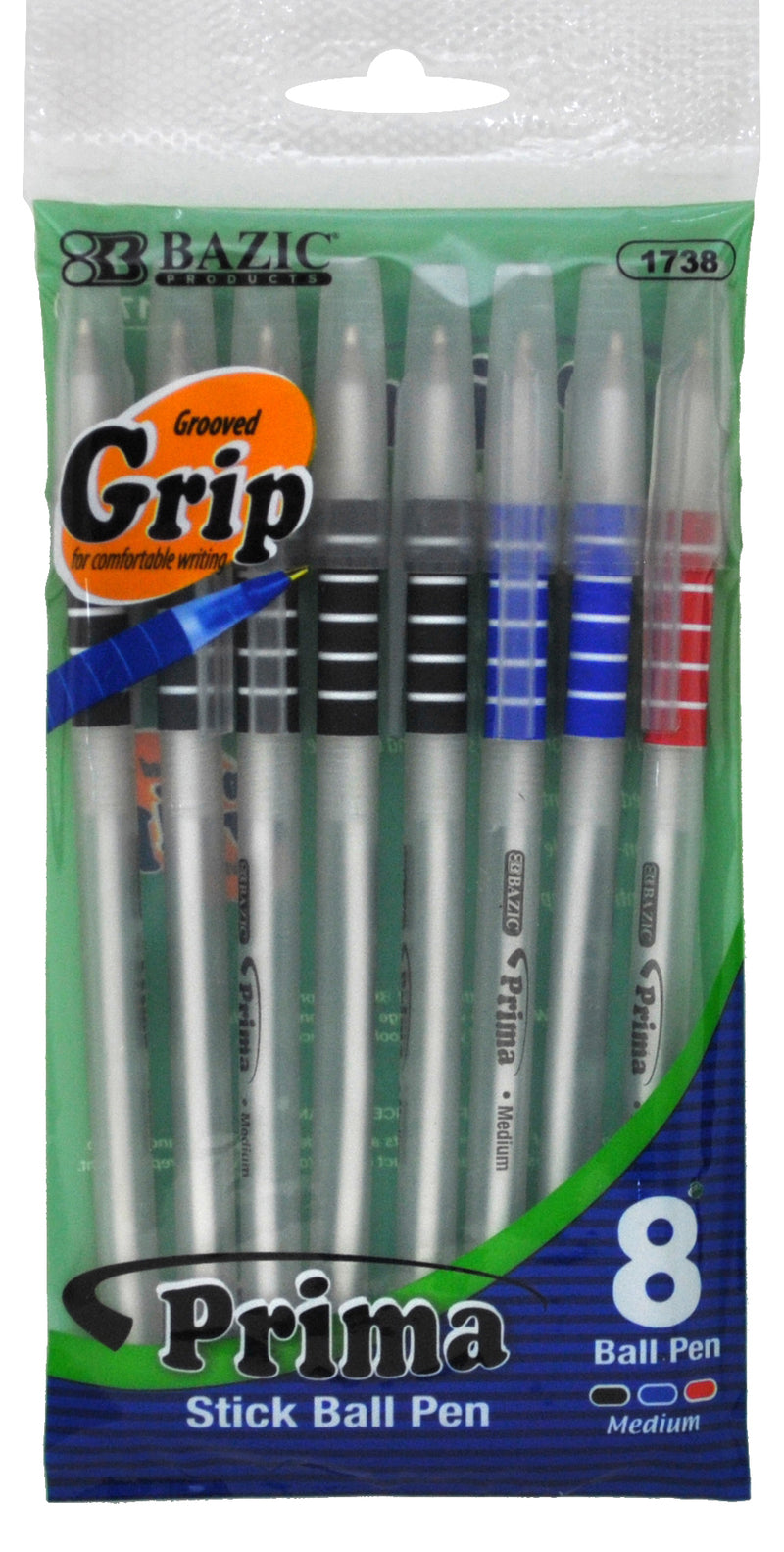 PRIMA STICK PEN CUSHION GRIP- BLACK,BLUE & RED -NO ONLINE SALES