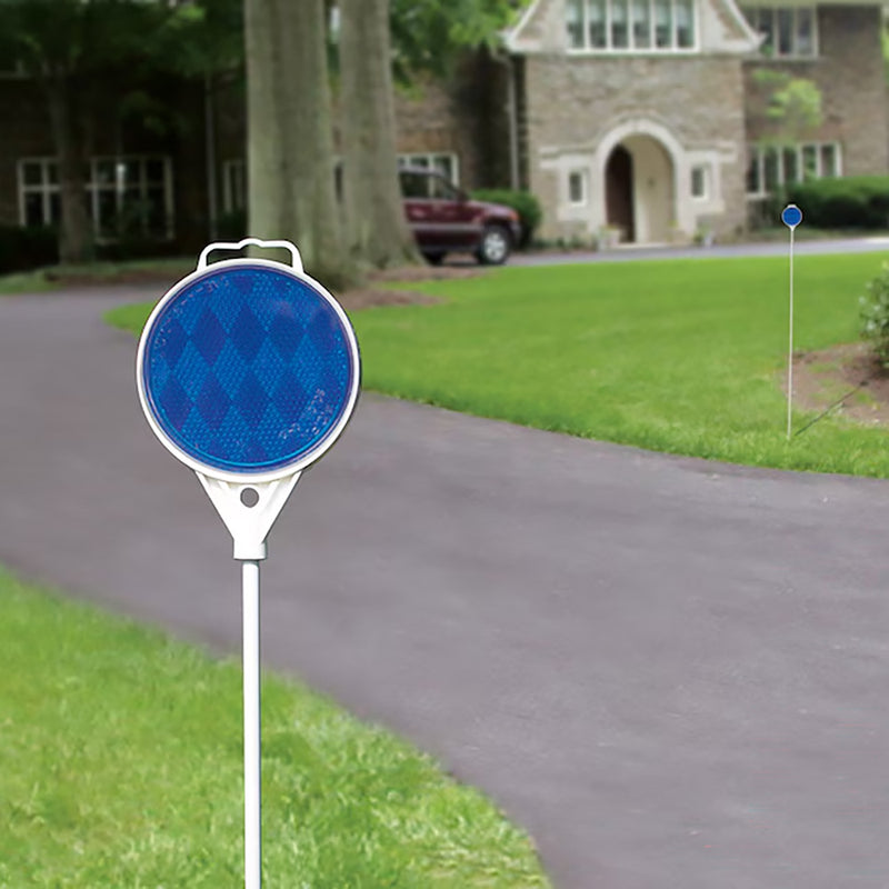 IIT 2'' BLUE REFLECTOR ON 48'' PLASTIC STAKE