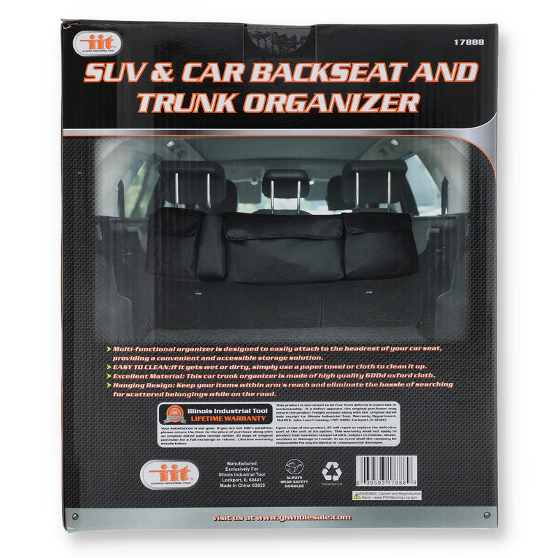 IIT SUV & CAR BACKSEAT & TRUNK ORGANIZER