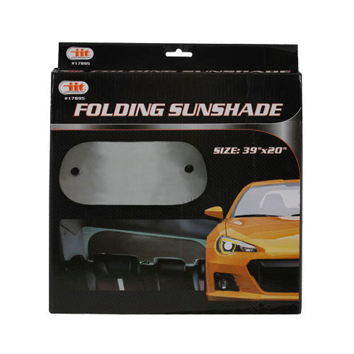 IIT 39x20'' FOLDING SUNSHADE w/2 SUCTION CUP HANGERS