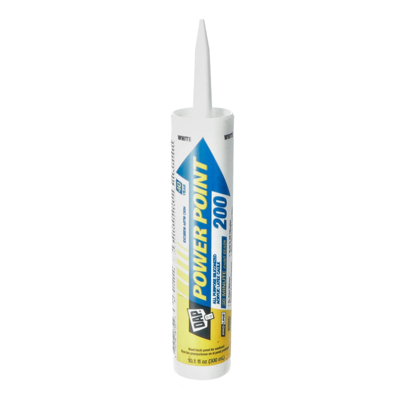 DAP ALEX 10.1OZ WHITE ACRYLIC CAULK 30 MINUTE PAINT READY