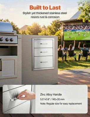 VEVOR 18 X 23 X 23'' OUTDOOR KITCHEN DRAWERS