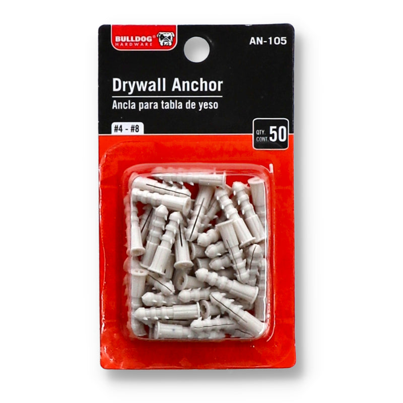 50CT DRYWALL ANCHORS SIZE #4-8