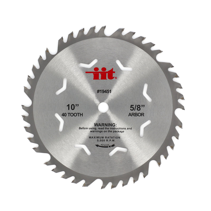 IIT 10'' CARBIDE SAW BLADE 40 TOOTH