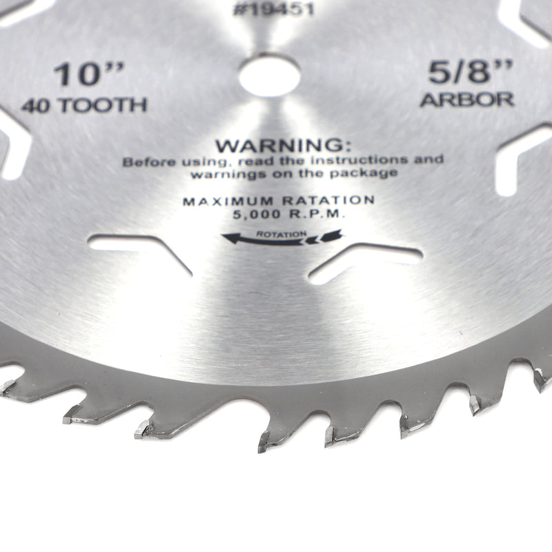 IIT 10'' CARBIDE SAW BLADE 40 TOOTH